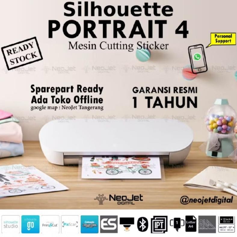 

terlaris silhouette portrait 4 mesin cutting mini potong stiker polyflex kertas jasmine transfer art craft murah