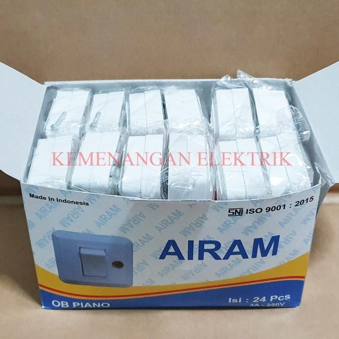 Airam Saklar Ob Piano / Saklar Engkel / Saklar Tunggal / 1 Gang Outbow