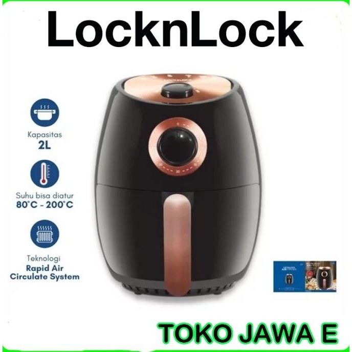 air fryer locknlock/lock n lock/lock & lock ejf126bmnc - 2 liter