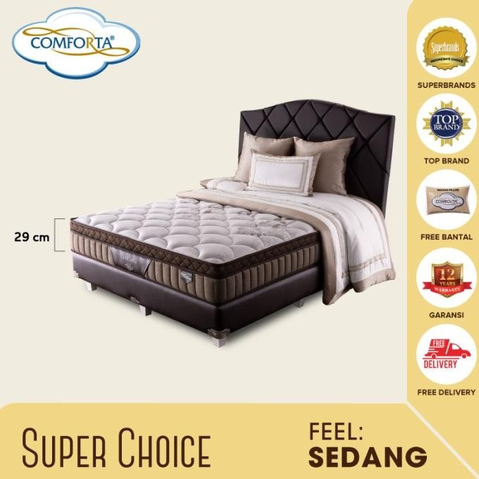 COMFORTA Kasur Springbed Super Choice Fullset 180 x 200