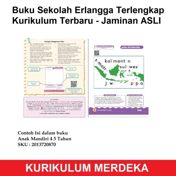 Buku Erlangga Paket Aku Anak Mandiri Kb Tk Paud Tjiji Kurikulum Merdeka