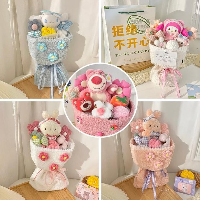 COD Bouquet / Buket Boneka Wisuda / Ulang Tahun / Valentine Lotso Sanrio