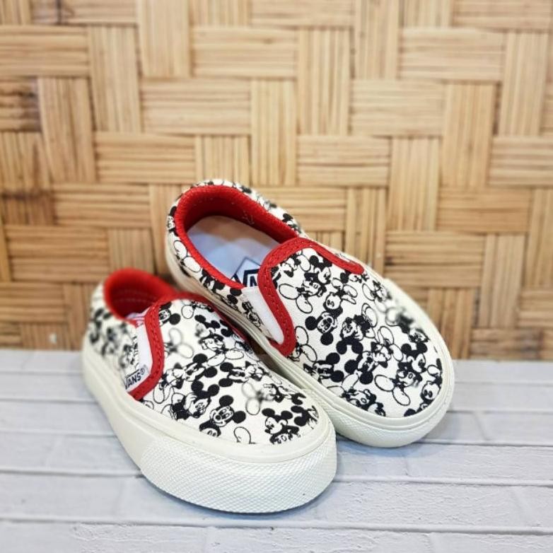 ''Terlaris" Sepatu Slip On Anak Mickey Premium High Quality Slip On Vans Anak Mickey Mouse Murah