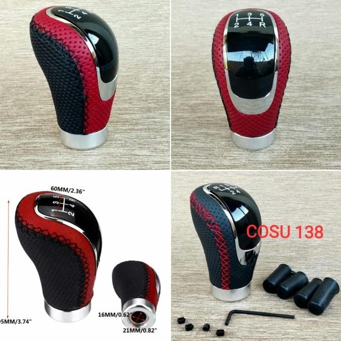 UNIVERSAL SHIFT KNOB TUAS TRANSMISI KULIT MANUAL 6 SPEED