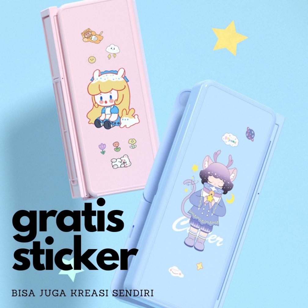 

PROMO Kotak Pensil Lipat / Tempat Pensil Multifungsi Dengan Papan Tulis Dan Tatakan Buku / Smart Pencil Case gd-12