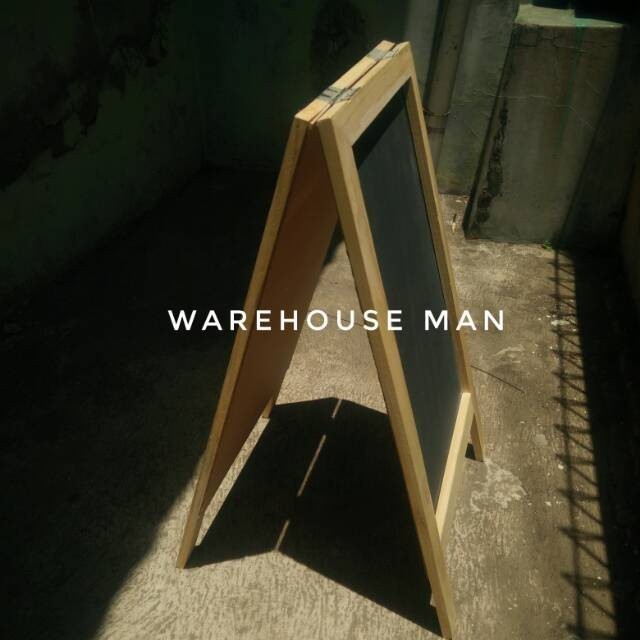 

Blackboard papan tulis kapur cafe mini stand 70*40 dua muka / Jati Belanda / Blackboard