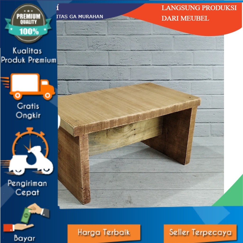 BANGKU JONGKOKAN KAYU PAPAN BANGKU JINGKIK KAYU BANGKU TERAS BANGKU KECIL / kayu jati Belanda oven