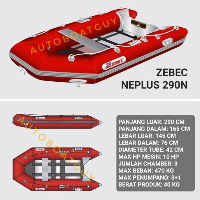 monggo] Perahu Karet LCR ZEBEC NEPLUS 290N ( Inflatable Boat 290 CM )