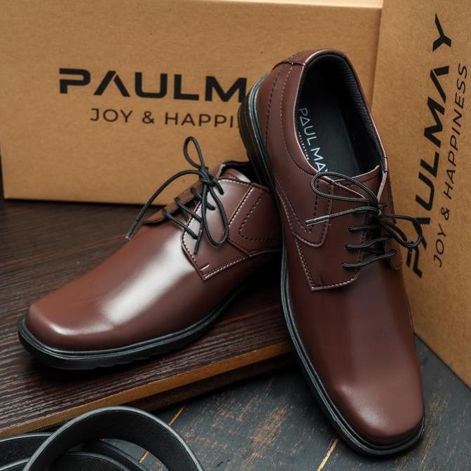 Sale Paulmay - Sepatu Formal Casual Pria Wina 65 Brown Shoes Pantofel Kerja Hitam Coklat Fantofel