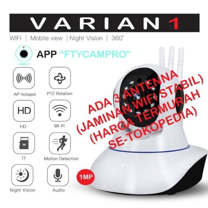 TERSEDIA IP Camera HD 720P Kamera IP Wireless P2P CCTV
