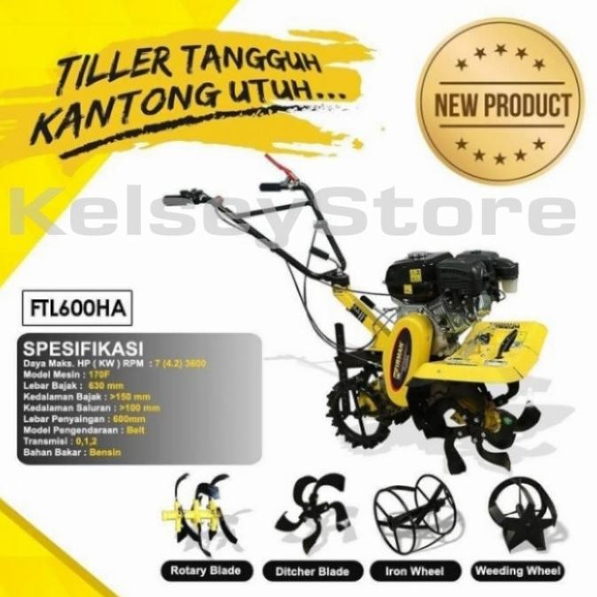 Cultivator Mini Tiller Traktor Bajak Sawah Firman Ftl600Ha /Ftl 600 Ha New Stok