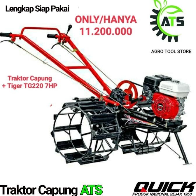 Traktor Quick Capung Ats Lengkap Siap Pakai Rangka Engine Cx200 New Stok