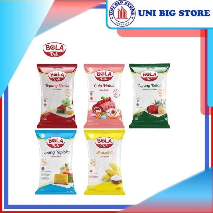 

Terlaris Bola Deli Tepung Beras - Ketan - Tapioka - Maizena - Gula Halus 500 Gr