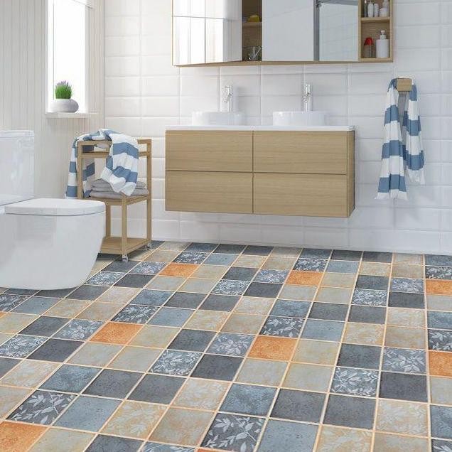 SALE 2M * 61CM PVC STIKER LANTAI RUANG TAMU STIKER LANTAI KAMAR MANDI STIKER LANTAI BALKON STIKER LA