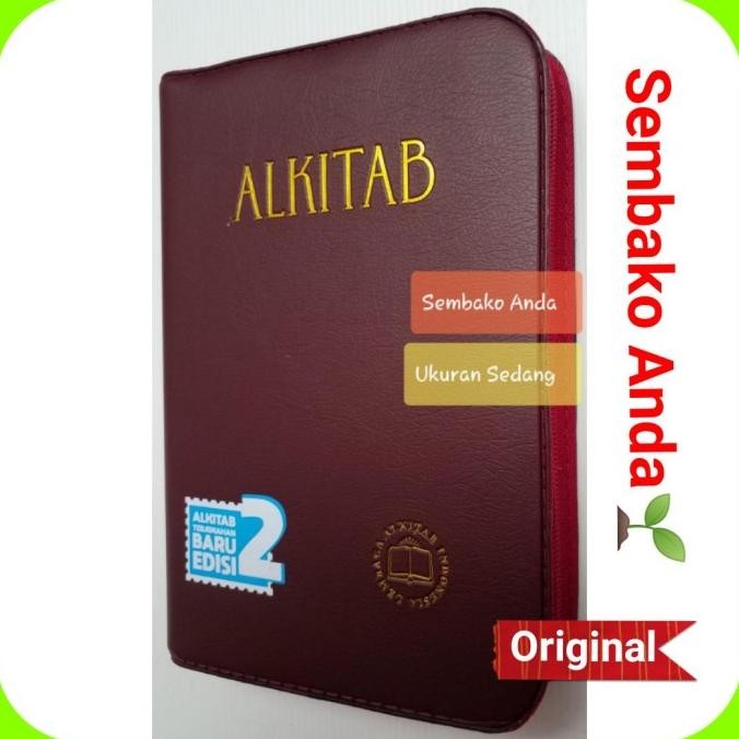 Hits Alkitab Kristen Ukuran Sedang Sampul Imitasi Resleting. Tb2 054 Ti Lai