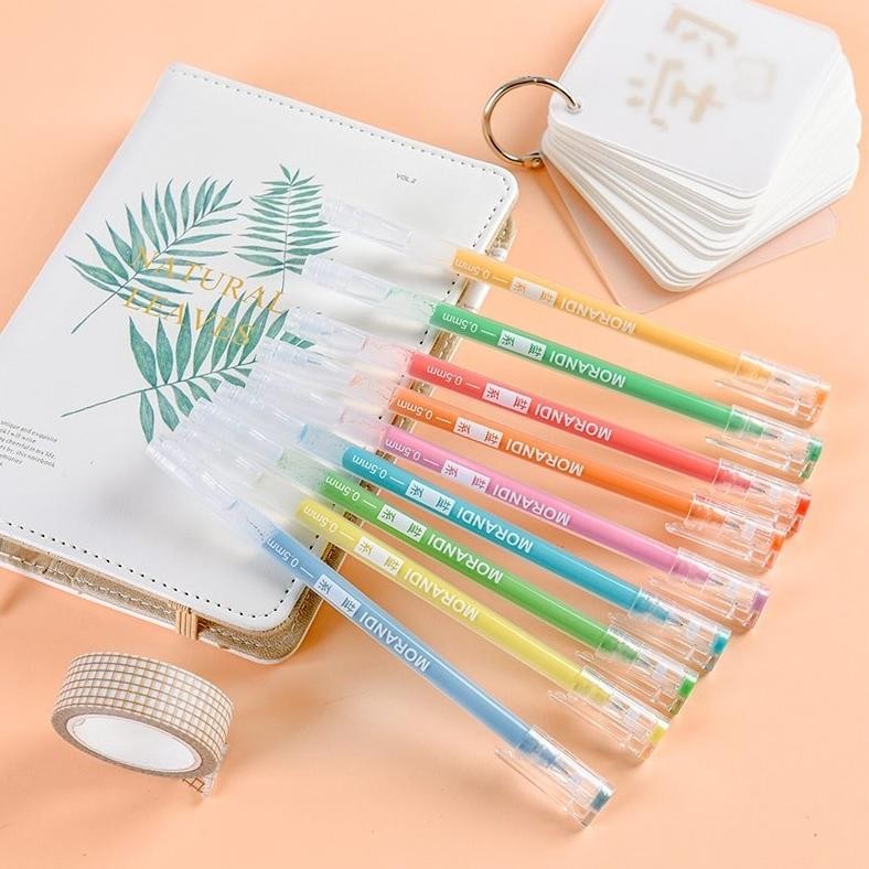 

df-8 ad-532 ORIGINAL LANGUO MORANDI REAL COLORS GEL PEN SET 9 WARNA Original Sale