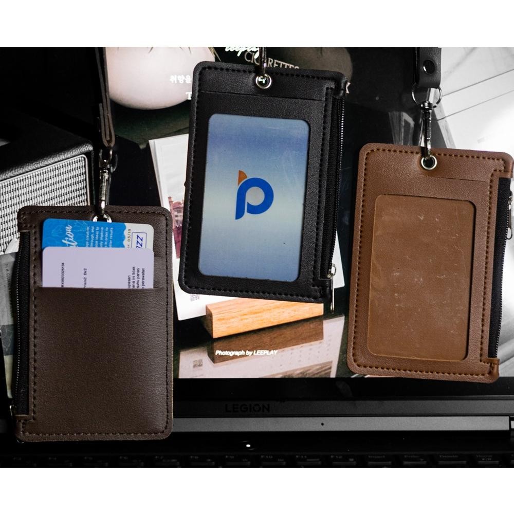 

It34 Eh76 SHB - Name Tag ID Card Holder Zipper 3 Slot Dengan Slot Uang Original Murah