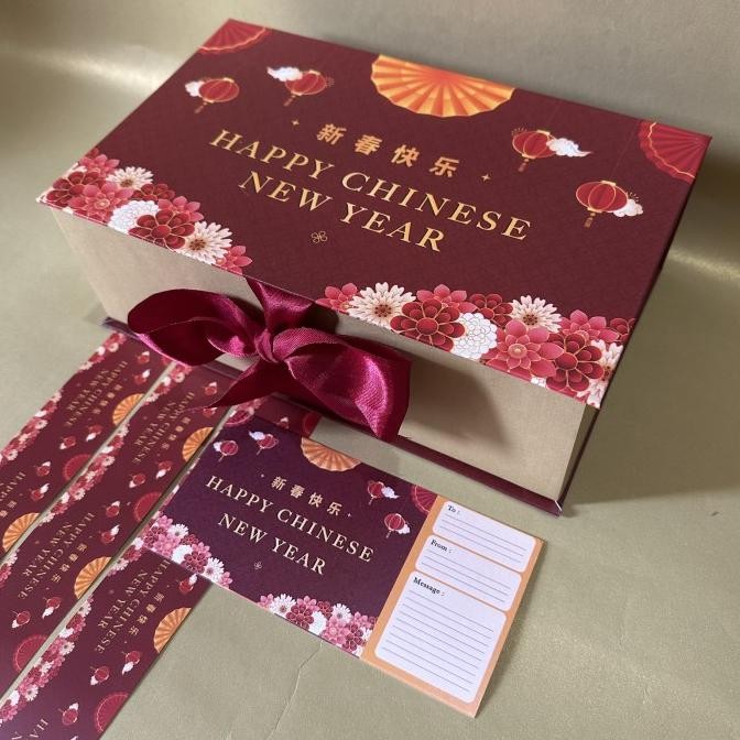 

Diskon! Box Pita Imlek Kue Kering | Hardbox Cny Model Pita Hampers