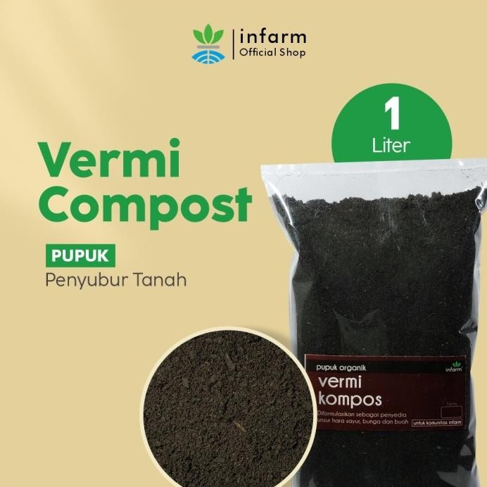 

Terlaris Media Tanam Pupuk Organik Vermicompost 1 Liter Gratis Label Infarm