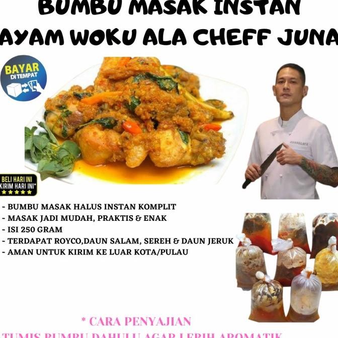 

BUMBU MASAK AYAM WOKU ALA CHEF JUNA - BUMBU MASAK INSTAN PRAKTIS ENAK