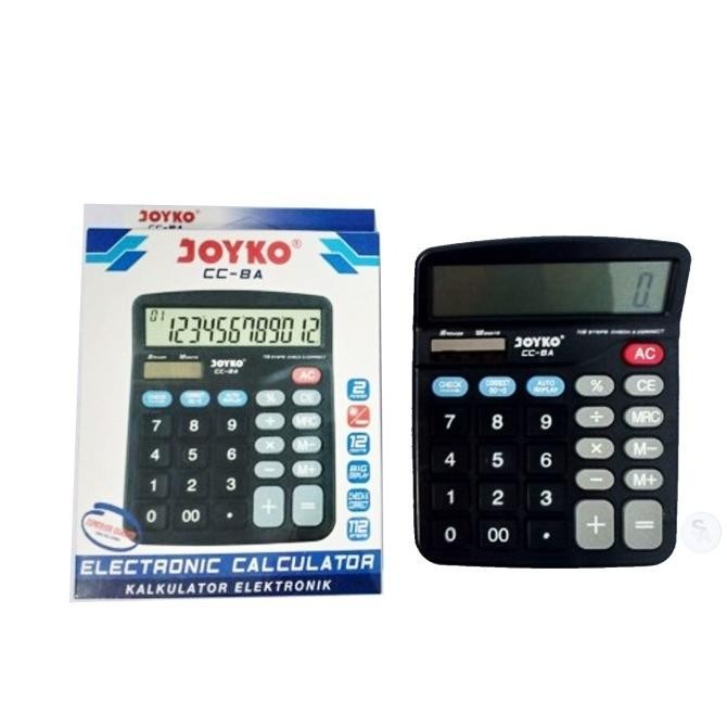 

GC27 Ew64 JOYKO CC-8A Hitam 12Digit - Check & Correct Calculator Kalkulator Bisa Cek Ulang Terlaris Premium