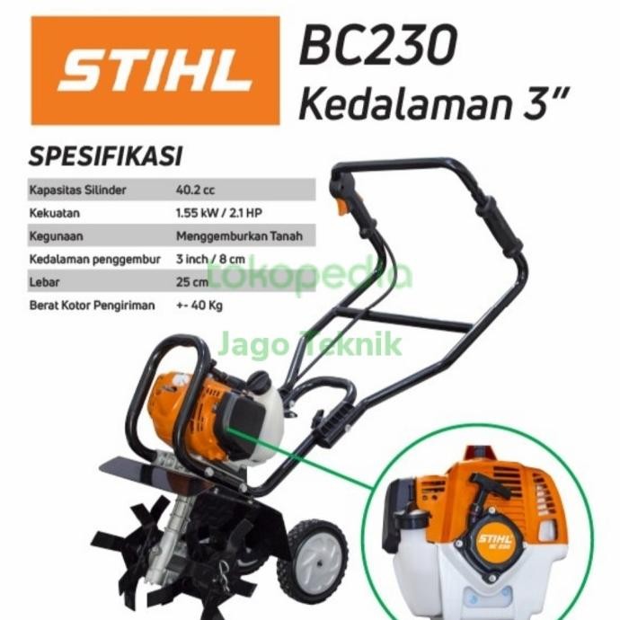 Mini Cultivator Stihl Bc230 Mesin Bajak Penggembur Tanah Stihl Bc 230 New Stok