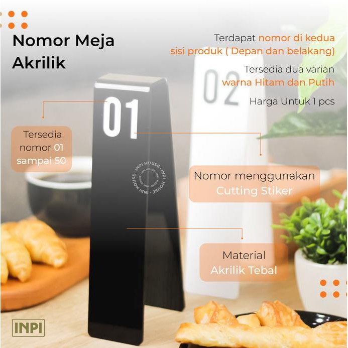 

ready Nomor Meja Akrilik Papan Tanda Nomor Meja Tinggi 20 CM - INPI