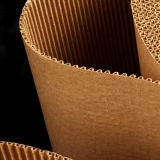 

TERBARU - 1 roll Single face bflute roll gulungan roll tinggi 120cm panjang 40-45 m berat 20 kg kardus dus karton gulungan corrugated