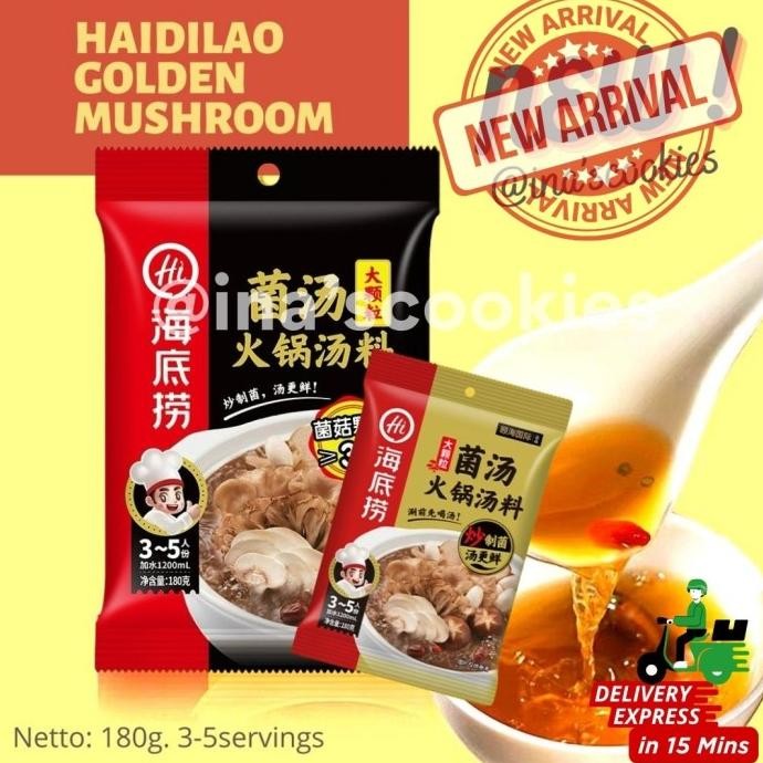 

Terbaru Haidilao Golden Mushroom Hotpot Base Kuah Shabu Suki Kaldu Jamur 180g