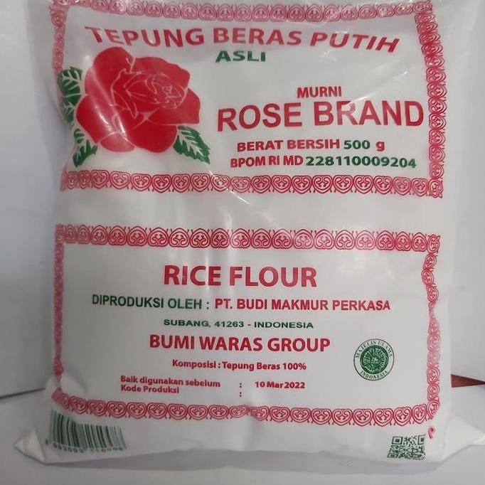 

Terlaris Tepung Beras Putih Rose Brand 500Gr