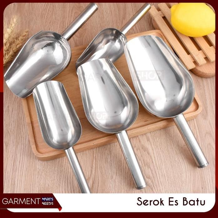 

Terlaris [Grosir] Sekop Es Batu Serokan Biji Kopi Tepung Stainless Steel Sendok Skop Beras Gula Biji Bijian Spatula Ice Cube Gm