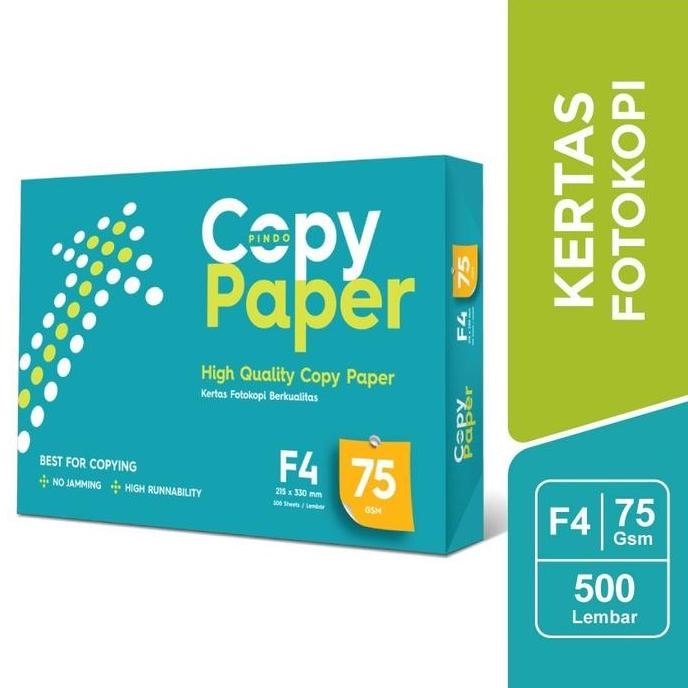 

Kertas HVS Kertas Fotocopy A4 & F4 Copy Paper 70 Gsm dan 75 Gsm (Harga 1 Karton isi 5 Rim)