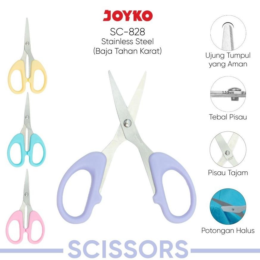 

WDM-2227 ed-76 Joyko Gunting Kertas Serbaguna Warna Pastel SC-828-838-848 PTL Original (1 PCS) / Gunting Serbaguna Paper Scissors Pastel Color Original Per Pcs Viral Hemat