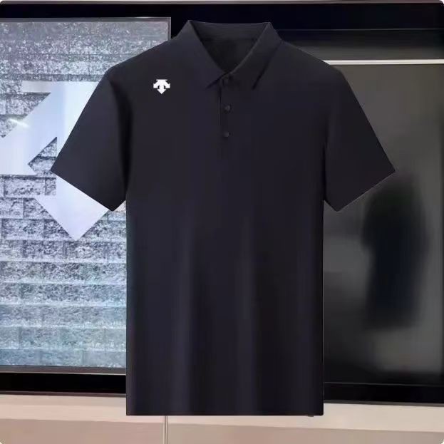 Dildo Silikon Pria POLO Lengan Pendek Olahraga Cepat Kering Kerah Turun Santai T Baju Kaos
