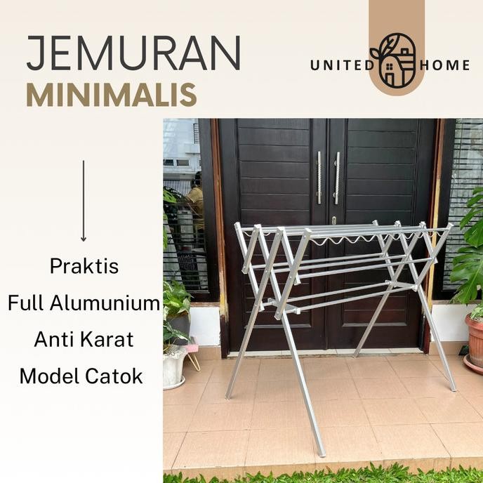 Terlaris Jemuran Baju Minimalis Palang 9 Aluminium SALE