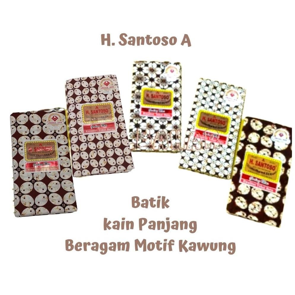 Motif Kawung - H Santoso A Gading Mas Unggul Jaya - Kain Jarik Batik High Grade