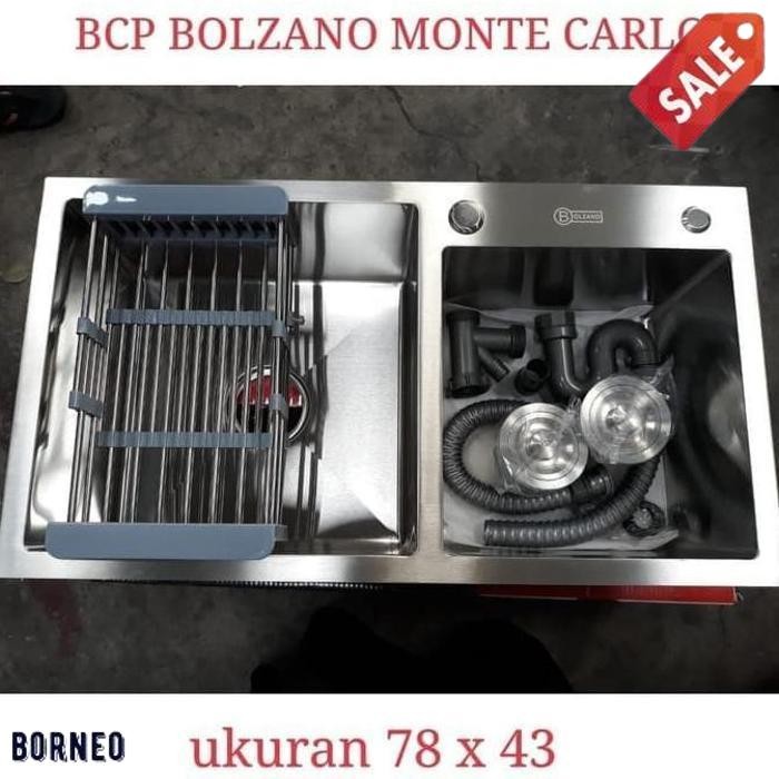 BARU SINK BOLZANO MONTECARLO / ( 2 BOWL) KOMPLIT