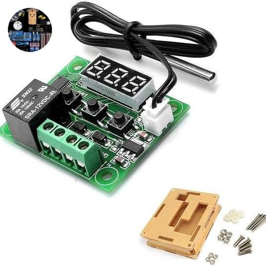 NEW PART CASE BOX AKRILIK + XH-W1209 XHW1209 W1209 MODULE digital temperature controller thermostat 