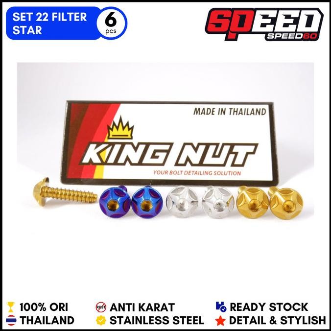 New Set Baut Filter Yamaha Mio Fino Soul Gt Probolt Stainless King Nut