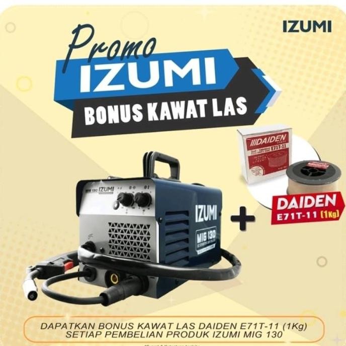 Mesin Las Mig130 Izumi Mig 130 Tig 130 Co2 Tig 130 Mesin Las Tanpa Gas New Stok