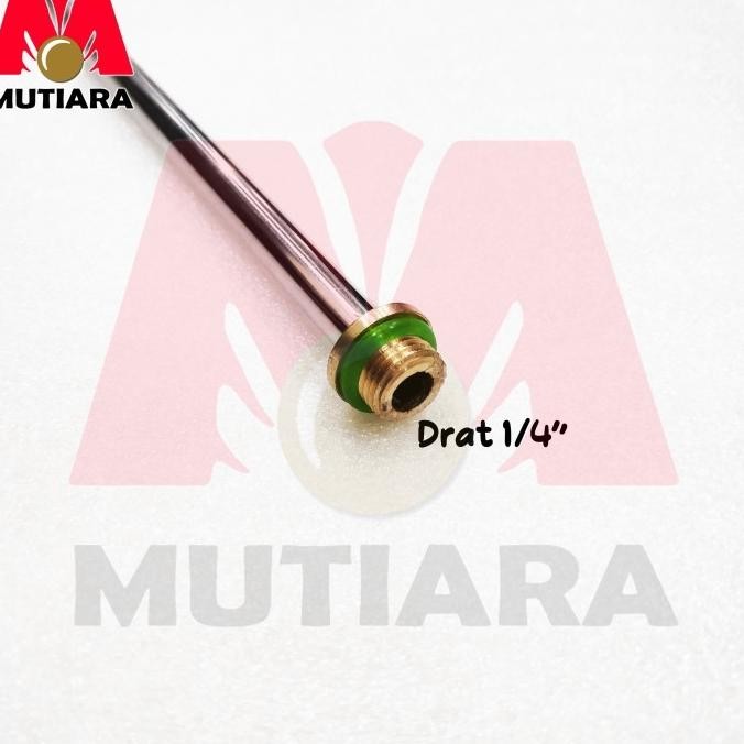 Paket 3 Stik Pompa Stainless Steel 120 Cm 1/4" Jantan Betina Robin New Stok