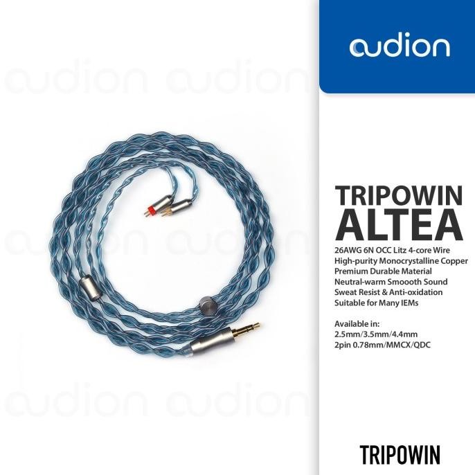 Promo Tripowin Altea 6N Occ High-Purity Monocrystalline Copper Kabel Iem