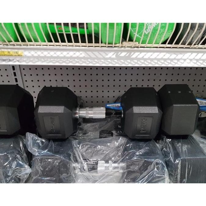 Murah Berwyn Dumbbell Karet Hexagonal 10 Kg / Berwyn Barbel Karet 10 Kg