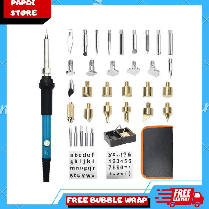 

Solder Alat Lukis Bakar Wood Burning Pen Pyrography 37 Set New Stok