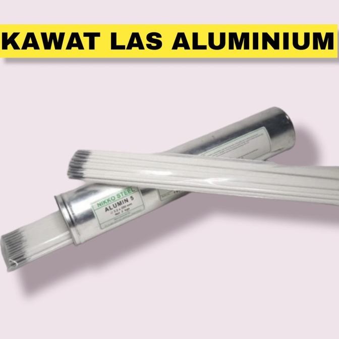 Kawat Las Aluminium Listrik 3.2Mm (Alumin 5 Nikko Steel) New Stok