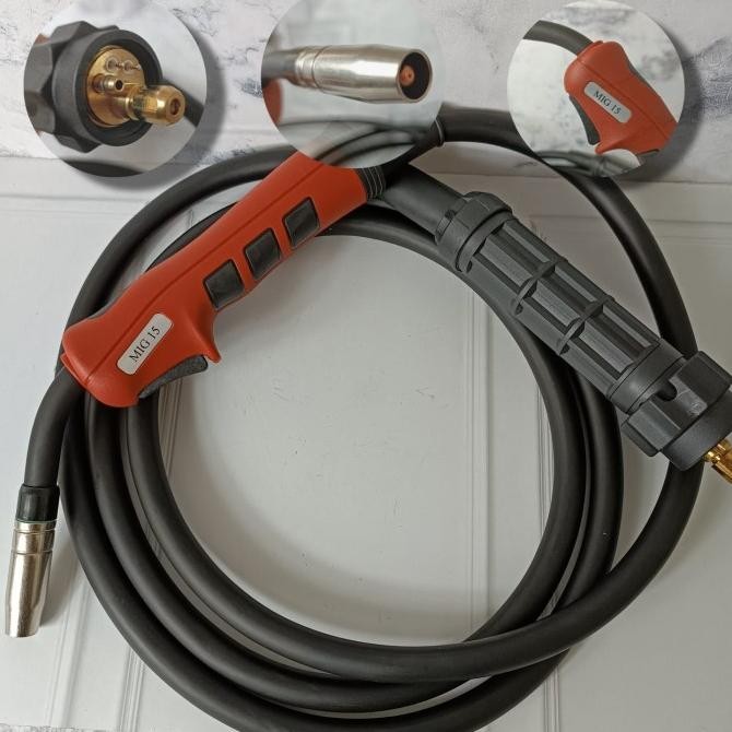 Tang Las Mig 15 Mb 15Ak Stang Las Co Mig Gun Torch Las 3 Meter Torch Mig Mesin Las New Stok