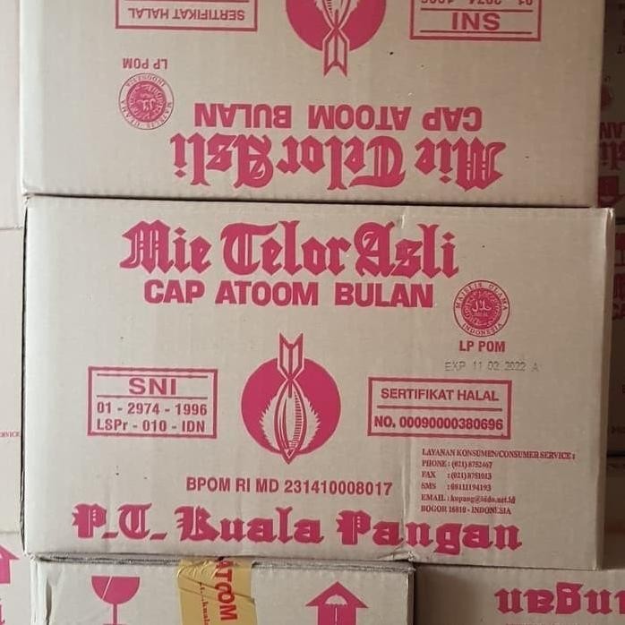 

Terlaris Mie Telor Asli Cap Atoom Bulan 1 Karton Isi 20 Pcs | Mi Telor Atom