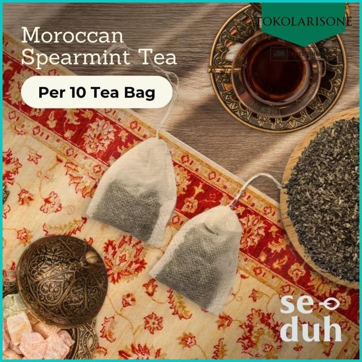 

PURE MORROCAN SPEARMINT LEAF TEA IN BAG / 10 TB TEH CELUP DAUN SPEARMINT - MINT MAROKO MURNI (10 TEA BAG)