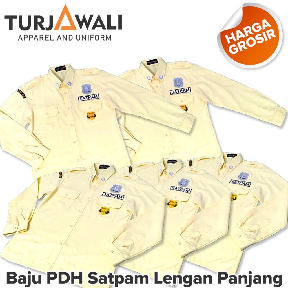 __-__ Seragam PDH Satpam Krem Lengan Panjang Terbaru 2023 / Seragam Satpam Krem Lengan Panjang PDH /