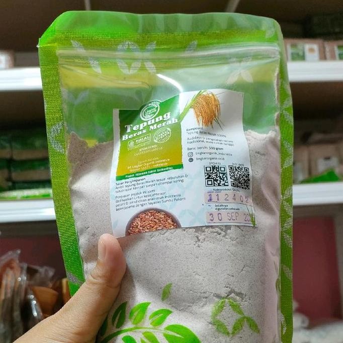 

Terlaris Tepung Beras Lingkar Organik Beras Merah / Beras Putih 500 Gr Gluten